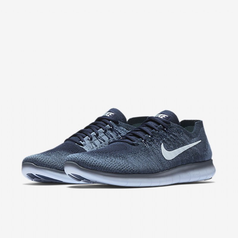 Juoksu Nike Free 2017 Miesten Rn Flyknit Ocean Mist Blue Work University Laivastonsininen
