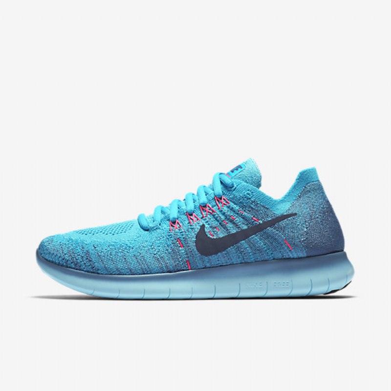 Juoksu Nike Free 2017 Naiset Rn Flyknit Sininen Työkloori Kuu Tumma Obsidiaani