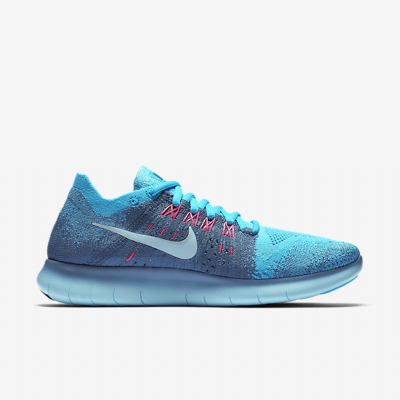 Juoksu Nike Free 2017 Naiset Rn Flyknit Sininen Työkloori Kuu Tumma Obsidiaani