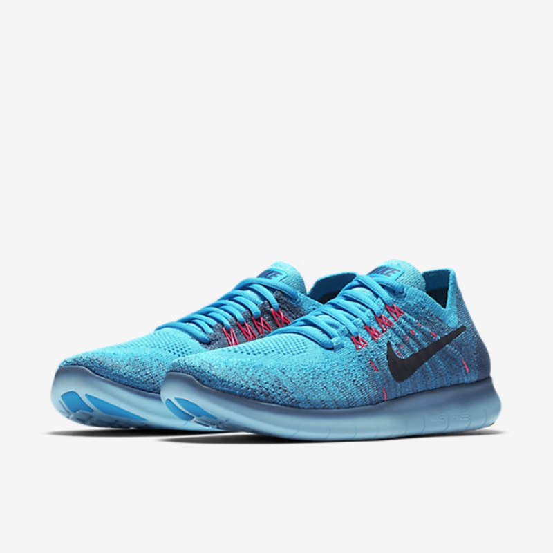 Juoksu Nike Free 2017 Naiset Rn Flyknit Sininen Työkloori Kuu Tumma Obsidiaani