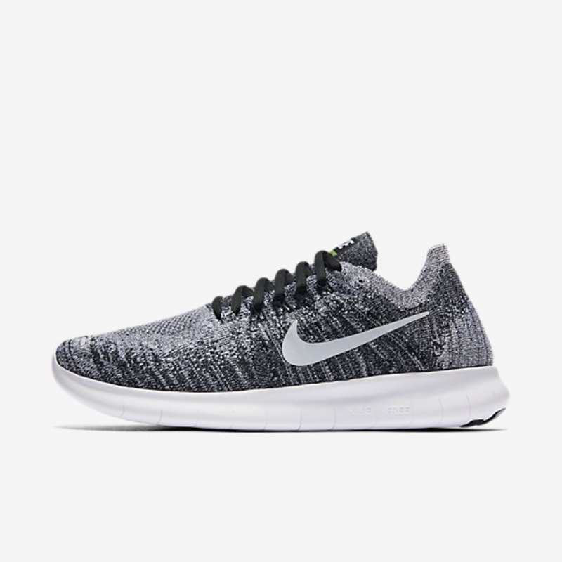 Juoksu Nike Free 2017 Naisten Rn Flyknit Black Volt White