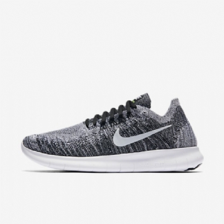 Juoksu Nike Free 2017 Naisten Rn Flyknit Black Volt White