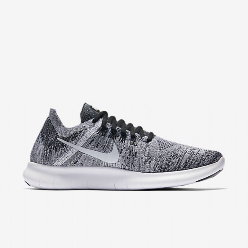 Juoksu Nike Free 2017 Naisten Rn Flyknit Black Volt White