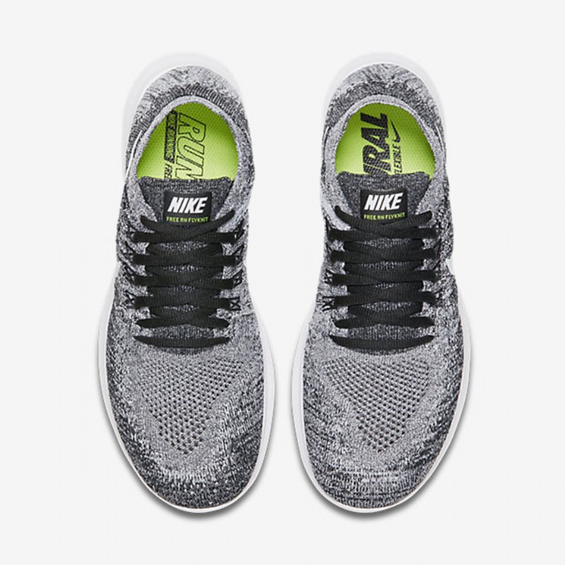 Juoksu Nike Free 2017 Naisten Rn Flyknit Black Volt White