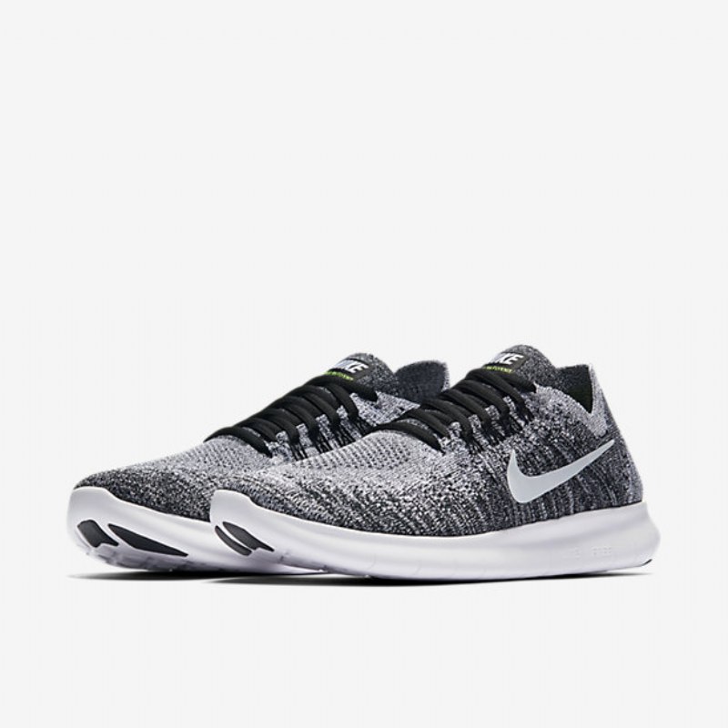 Juoksu Nike Free 2017 Naisten Rn Flyknit Black Volt White