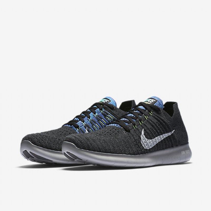 Juoksu Nike Free Miesten Rn Flyknit Black Ocean Sumu Vihreä Phantom White