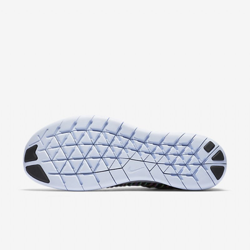 Juoksu Nike Free Miesten Rn Flyknit Black Volt Blue Lagoon White