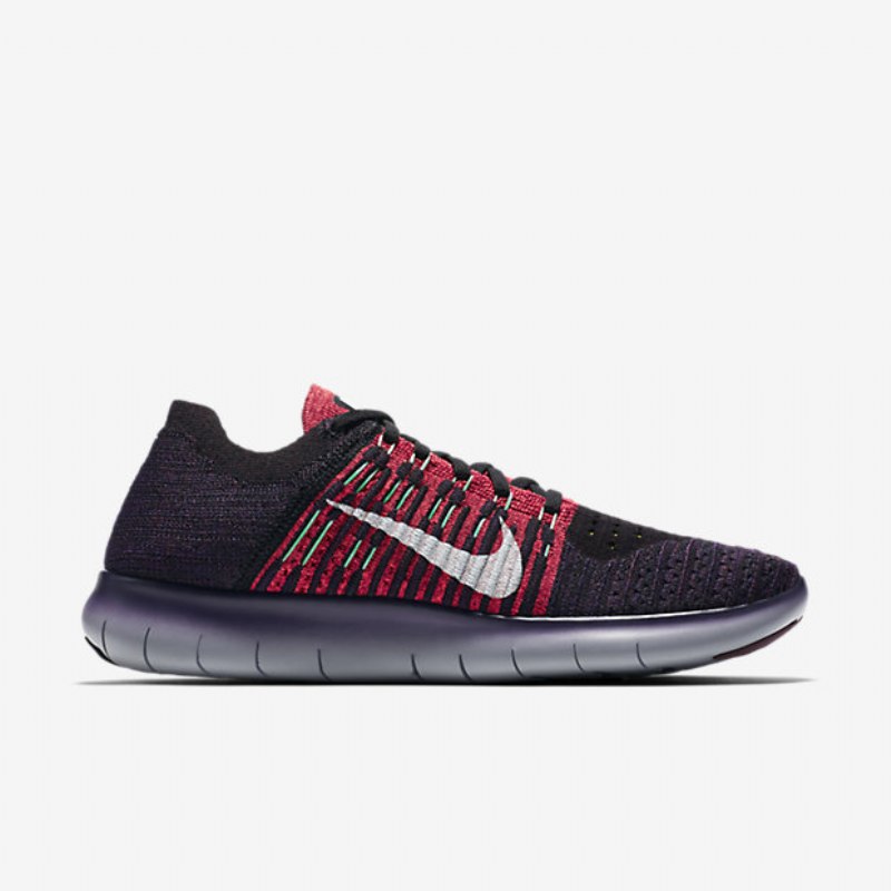 Juoksu Nike Free Miesten Rn Flyknit Bordeaux Night Dynasty Purppura Vihreä Hehku Crimson Loistava
