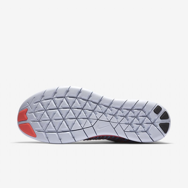 Juoksu Nike Free Miesten Rn Flyknit Punch Hot Musta Sininen Gammavalkoinen