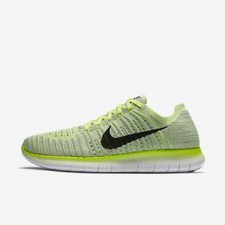 Juoksu Nike Free Miesten Rn Flyknit Volt Pure Platinum Wolf Harmaa Musta