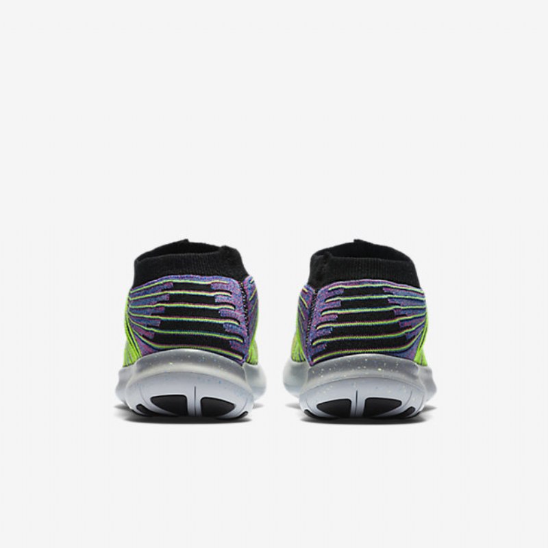 Juoksu Nike Free Miesten Rn Motion Flyknit Musta Sininen Juoksija Explosion Pink White