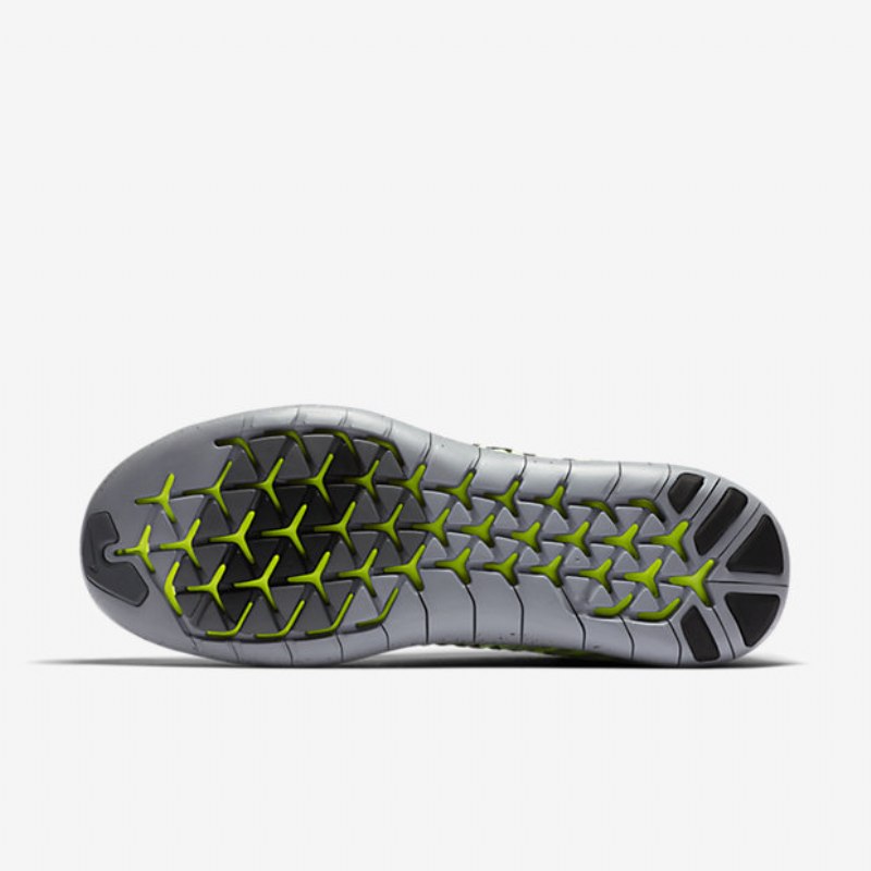 Juoksu Nike Free Miesten Rn Motion Flyknit Volt Pure Platinum Wolf Harmaa Musta