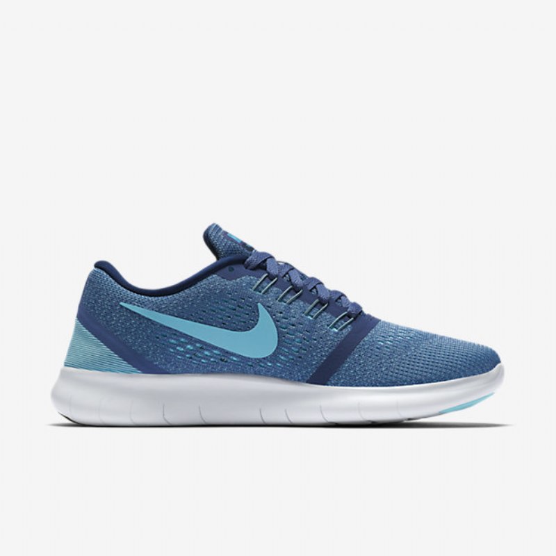Juoksu Nike Free Naisten Rn Blue Moon Coastal Valkoinen Sininen Polarisoitu