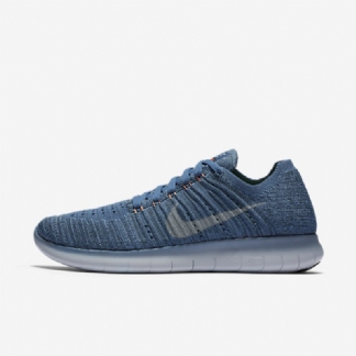 Juoksu Nike Free Naisten Rn Flyknit Blue Työ Sumu Valtameri Kettu Sininen Harmaa Susi