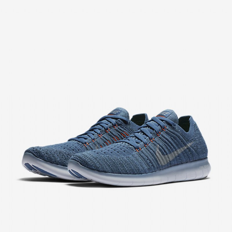 Juoksu Nike Free Naisten Rn Flyknit Blue Työ Sumu Valtameri Kettu Sininen Harmaa Susi