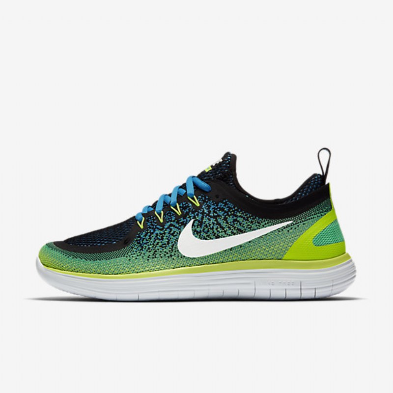 Juoksu Nike Free Rn Distance 2 Miesten Sininen Kloorielektroni Vihreä Musta Valkoinen