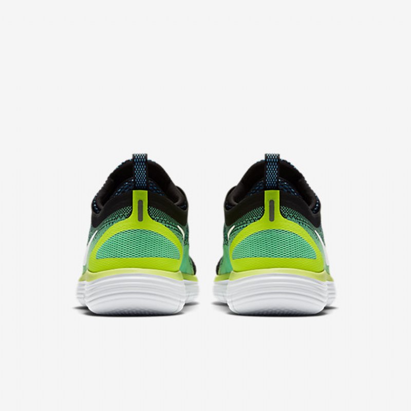 Juoksu Nike Free Rn Distance 2 Miesten Sininen Kloorielektroni Vihreä Musta Valkoinen