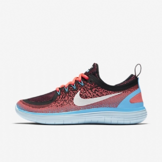 Juoksu Nike Free Rn Distance 2 Naisten Punch Hot Blue Polarized Lava Kirkkaan Valkoinen