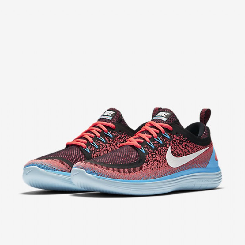 Juoksu Nike Free Rn Distance 2 Naisten Punch Hot Blue Polarized Lava Kirkkaan Valkoinen