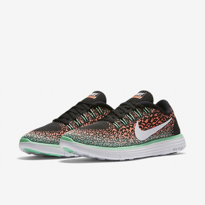 Juoksu Nike Free Rn Distance Naisten Musta Kirkas Mango Vihreä Tarrat Valkoinen