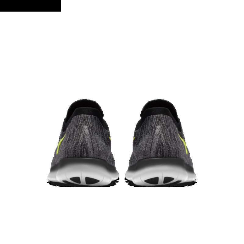Juoksu Nike Free Rn Flyknit Miesten Black White Volt