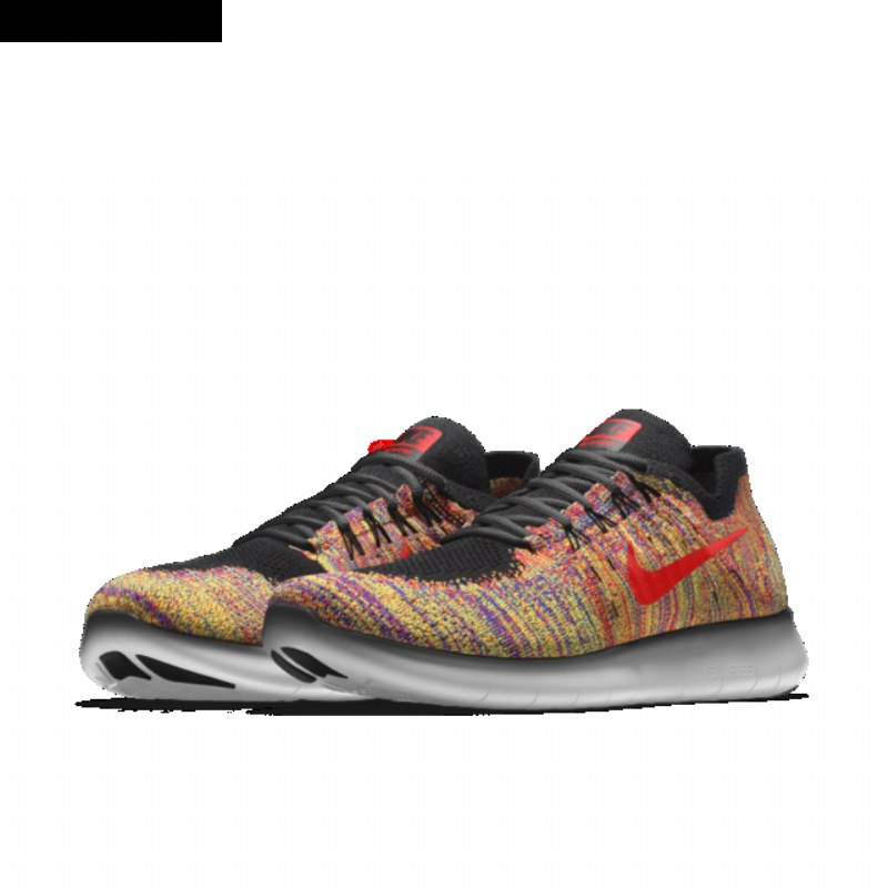 Juoksu Nike Free Rn Flyknit Miesten Musta Multi Valkoinen Harmaa Dary Red