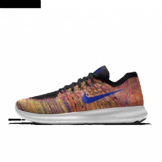 Juoksu Nike Free Rn Flyknit Miesten Musta Multi Valkoinen Sininen