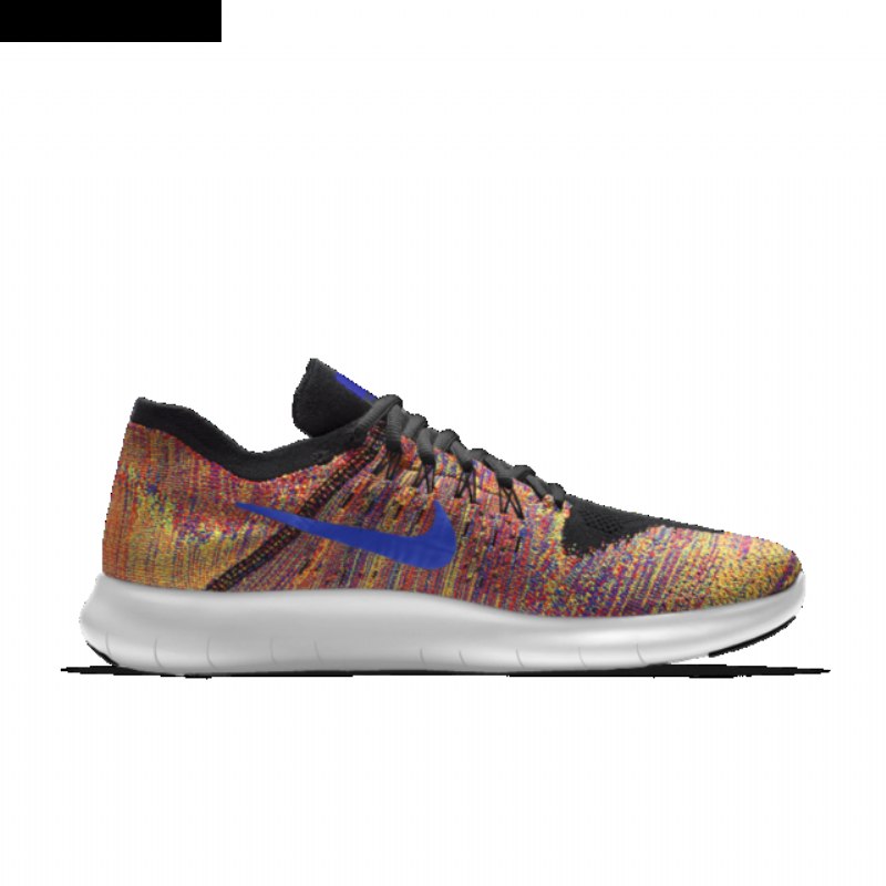Juoksu Nike Free Rn Flyknit Miesten Musta Multi Valkoinen Sininen