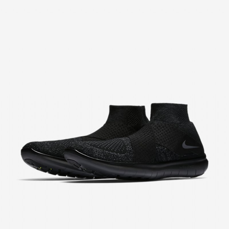 Juoksu Nike Free Rn Motion Flyknit 2017 Miesten Musta Antrasiitti Voltti Tummanharmaa