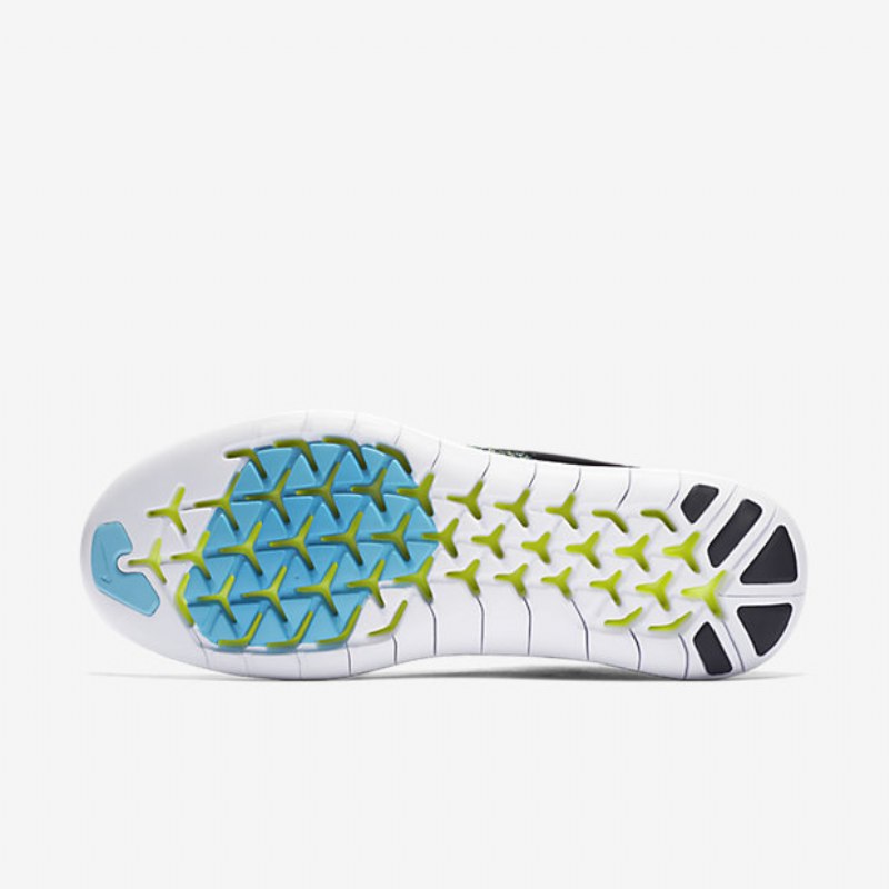 Juoksu Nike Free Rn Motion Flyknit 2017 Miesten Musta Volt Valkoinen Sininen Kloori