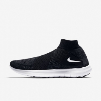 Juoksu Nike Free Rn Motion Flyknit 2017 Nainen Musta Tummanharmaa Volt White