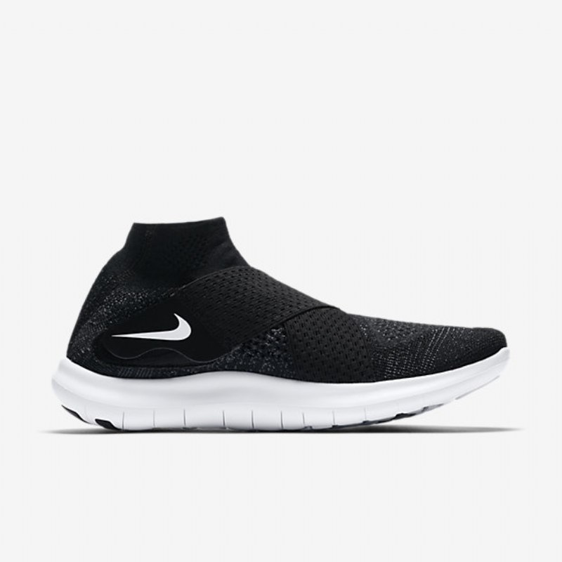 Juoksu Nike Free Rn Motion Flyknit 2017 Nainen Musta Tummanharmaa Volt White