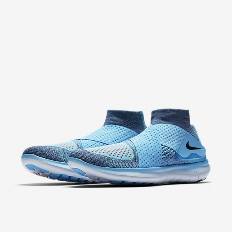 Juoksu Nike Free Rn Motion Flyknit 2017 Nainen Sininen Kloori Tumma Violetti Pöly Pinkki Kilpailija Musta