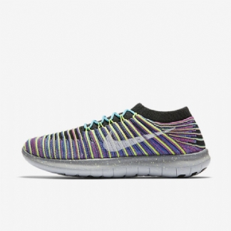 Juoksu Nike Free Rn Motion Flyknit Naisten Musta Sininen Juoksija Explosion Pink White