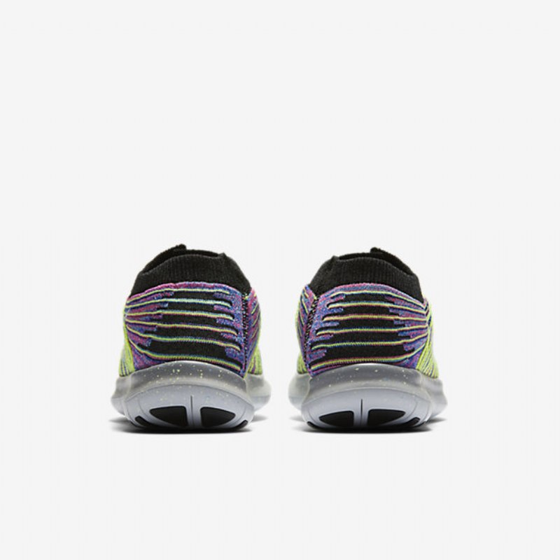 Juoksu Nike Free Rn Motion Flyknit Naisten Musta Sininen Juoksija Explosion Pink White