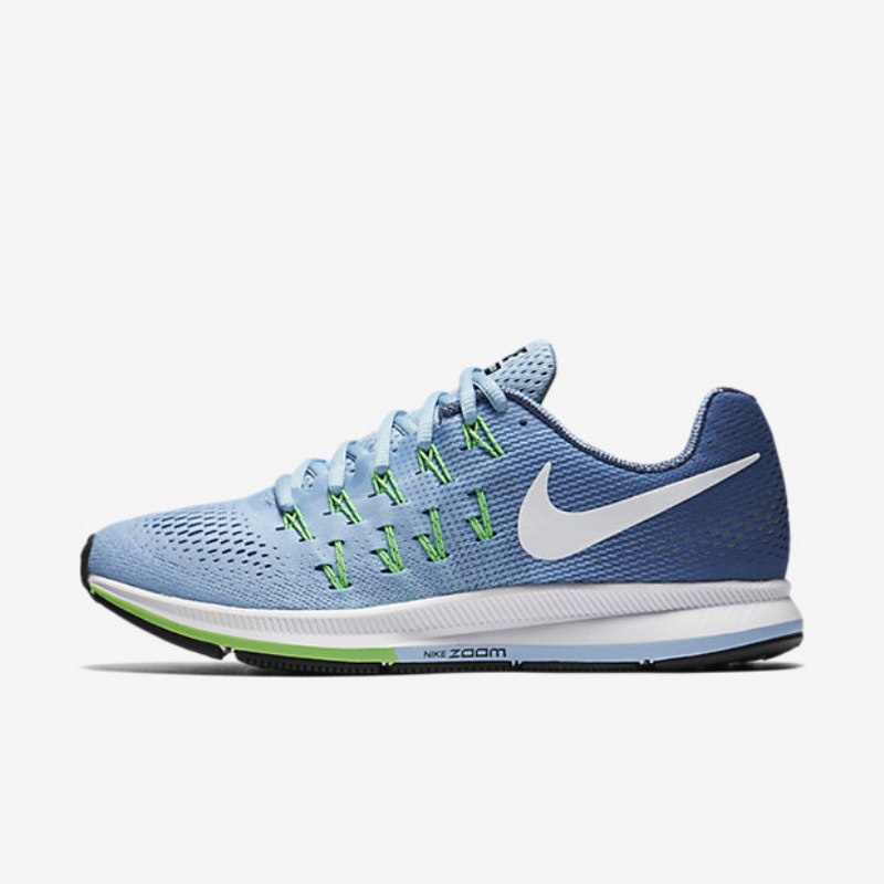 Juoksu Nike Zoom Air Pegasus 33 Naiset Sininen Korkki Valtameri Sumu Vihreä Raivo Valkoinen