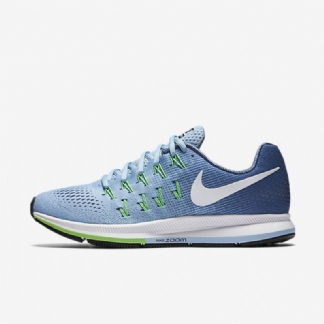Juoksu Nike Zoom Air Pegasus 33 Naiset Sininen Korkki Valtameri Sumu Vihreä Raivo Valkoinen