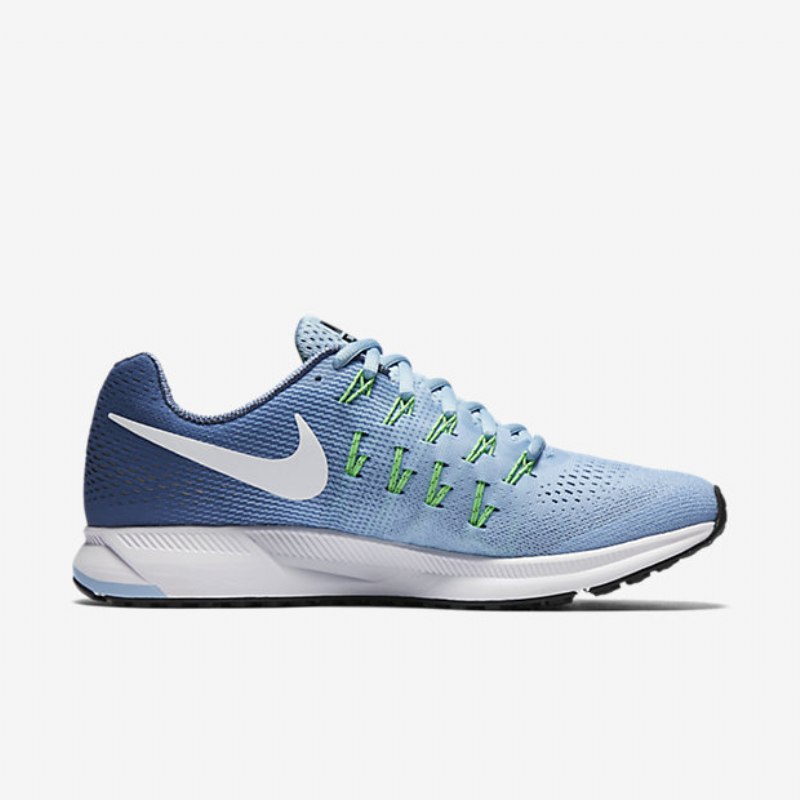Juoksu Nike Zoom Air Pegasus 33 Naiset Sininen Korkki Valtameri Sumu Vihreä Raivo Valkoinen