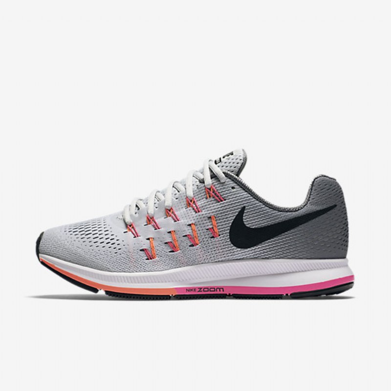 Juoksu Nike Zoom Air Pegasus 33 Naisten Pure Platinum Cool Harmaa Explosion Pink Black