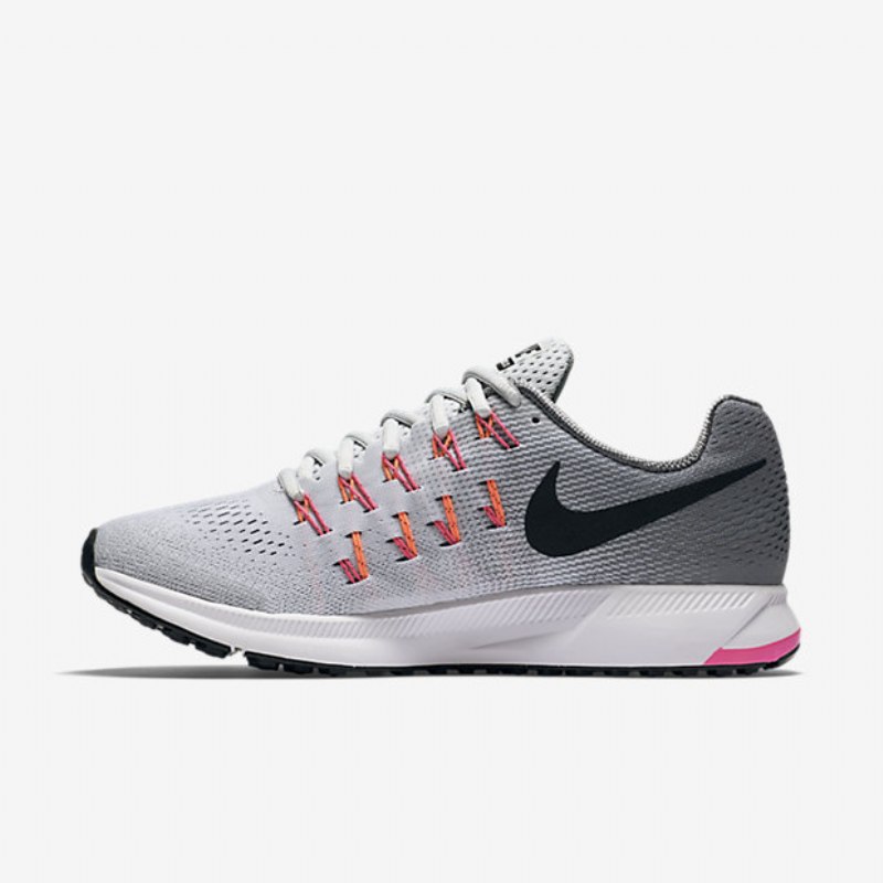 Juoksu Nike Zoom Air Pegasus 33 Naisten Pure Platinum Cool Harmaa Explosion Pink Black