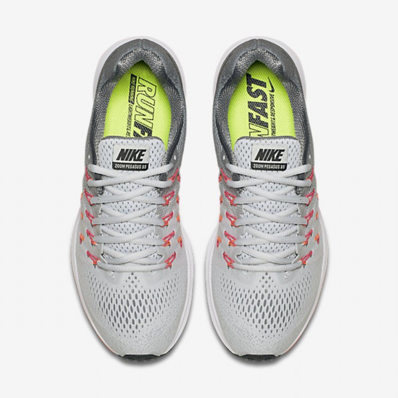 Juoksu Nike Zoom Air Pegasus 33 Naisten Pure Platinum Cool Harmaa Explosion Pink Black