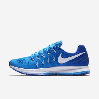 Juoksu Nike Zoom Air Pegasus 33 Naisten Sininen Kiiltävä Juoksija Bluecap White