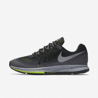 Juoksu Nike Zoom Air Pegasus 33 Shield Miesten Musta Tummanharmaa Stealth Hopea Metallinen