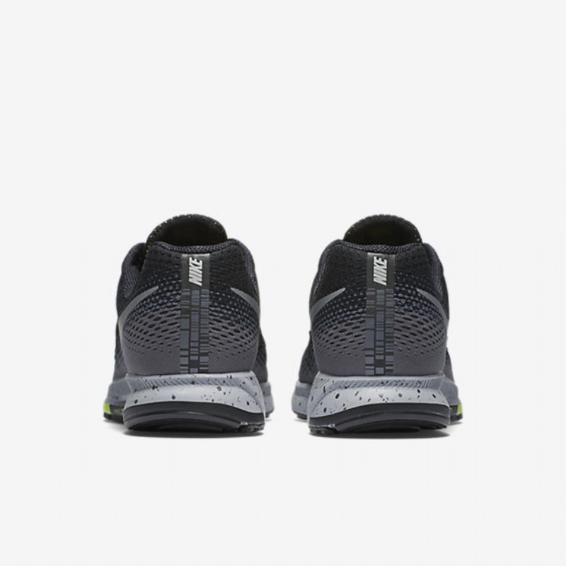 Juoksu Nike Zoom Air Pegasus 33 Shield Miesten Musta Tummanharmaa Stealth Hopea Metallinen