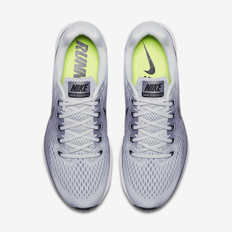 Juoksu Nike Zoom Air Pegasus 34 Miesten Puhdas Platina Viileä Harmaa Musta Antrasiitti