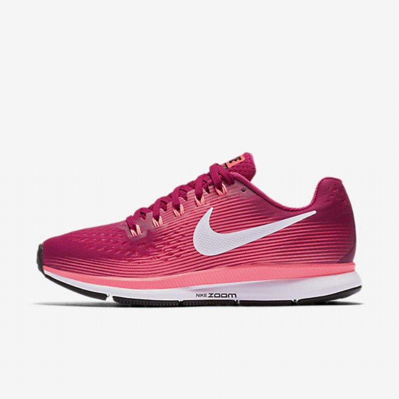 Juoksu Nike Zoom Air Pegasus 34 Naiset Urheilu Fuchsia Lava Glow Pink Racer White