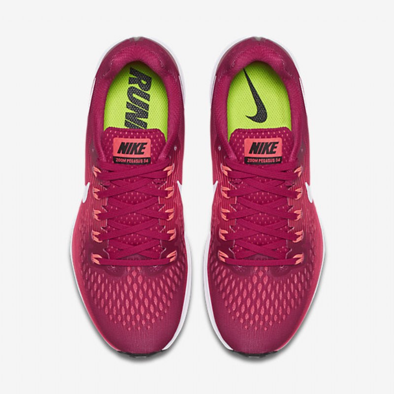 Juoksu Nike Zoom Air Pegasus 34 Naiset Urheilu Fuchsia Lava Glow Pink Racer White