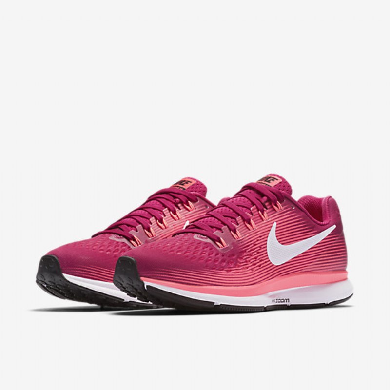 Juoksu Nike Zoom Air Pegasus 34 Naiset Urheilu Fuchsia Lava Glow Pink Racer White
