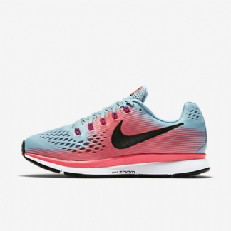 Juoksu Nike Zoom Air Pegasus 34 Naisten Rose Runner Sininen Kiille Sport Fuchsia White