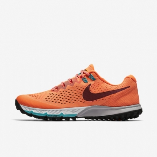 Juoksukengät Nike Air Zoom Terra Kiger 4 Miesten Hyper Crimson Team Oranssi Vihreä Turbo Tummanpunainen